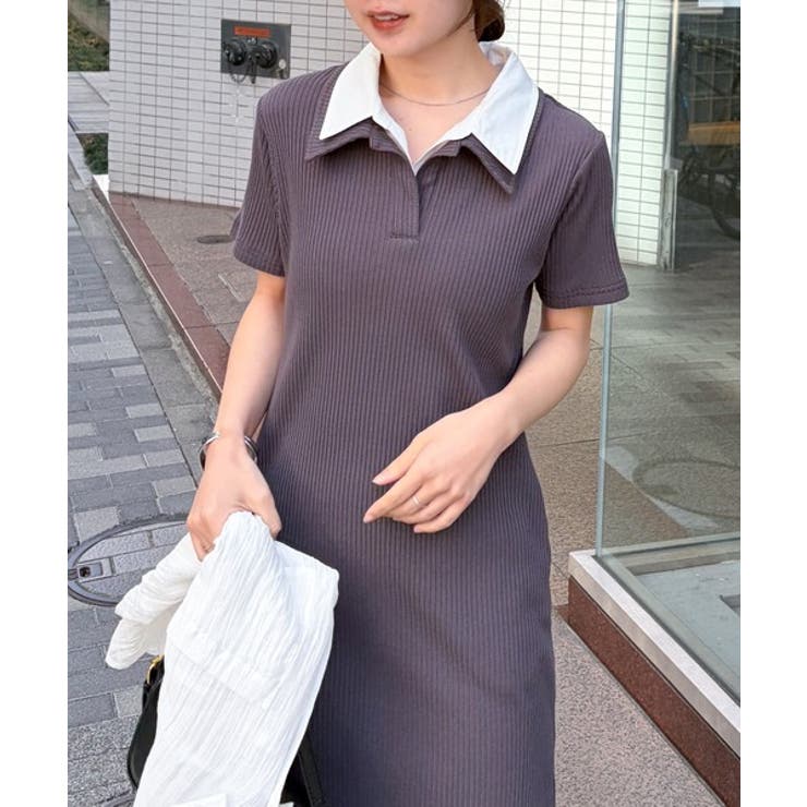 ダブルカラーリブワンピース | RANAN | 詳細画像3 