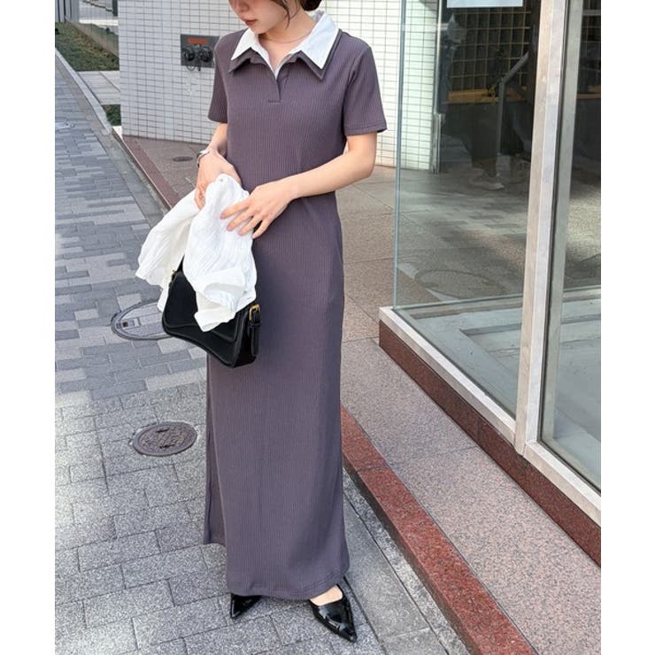 ダブルカラーリブワンピース | RANAN | 詳細画像4 