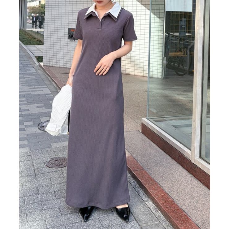 ダブルカラーリブワンピース | RANAN | 詳細画像5 