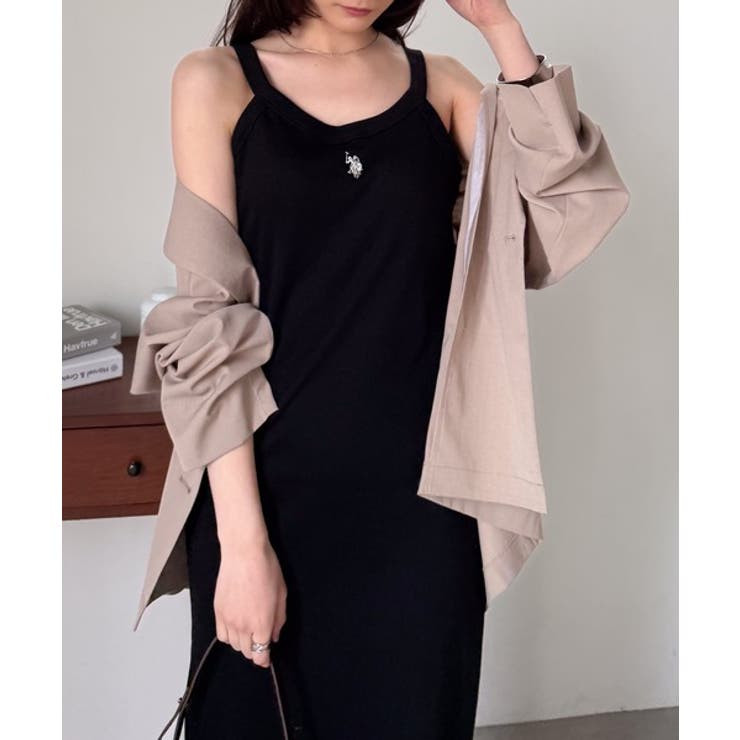 ＜U.S.POLO ASSN.＞カップ付アメスリリブワンピース | RANAN | 詳細画像2 