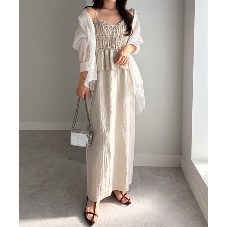 リボンギャザーペプラムナローワンピース | RANAN | 詳細画像11 