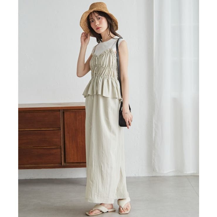 リボンギャザーペプラムナローワンピース | RANAN | 詳細画像17 