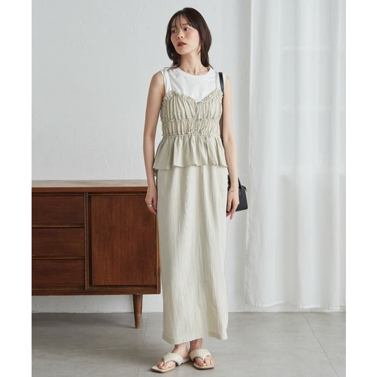 リボンギャザーペプラムナローワンピース | RANAN | 詳細画像23 