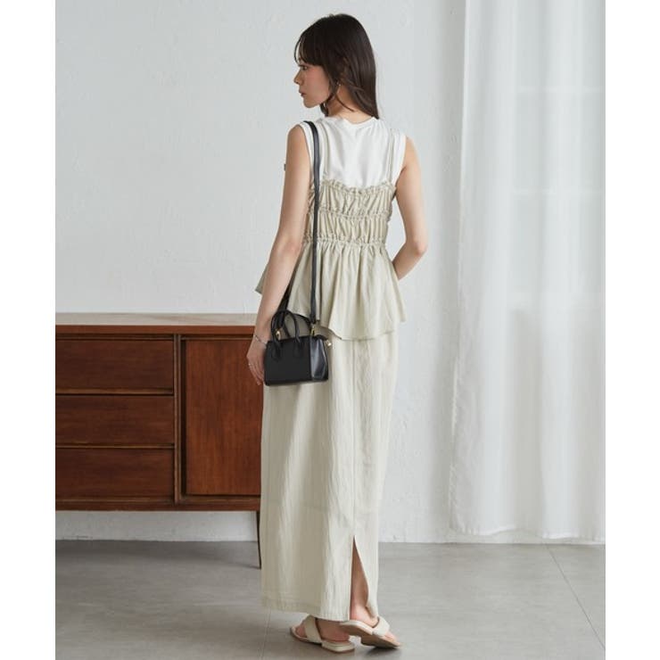 リボンギャザーペプラムナローワンピース | RANAN | 詳細画像24 