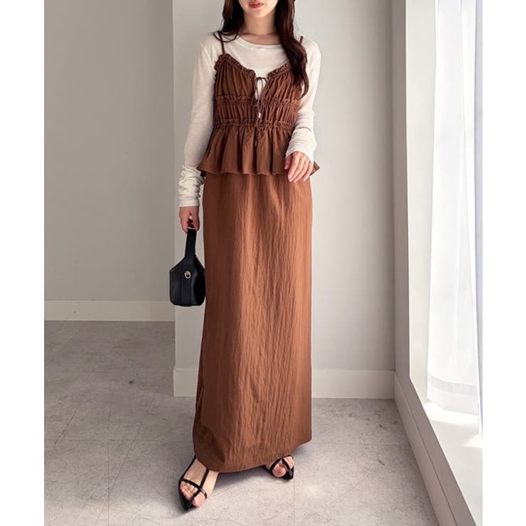 リボンギャザーペプラムナローワンピース | RANAN | 詳細画像31 