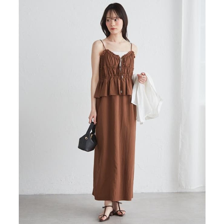 リボンギャザーペプラムナローワンピース | RANAN | 詳細画像38 