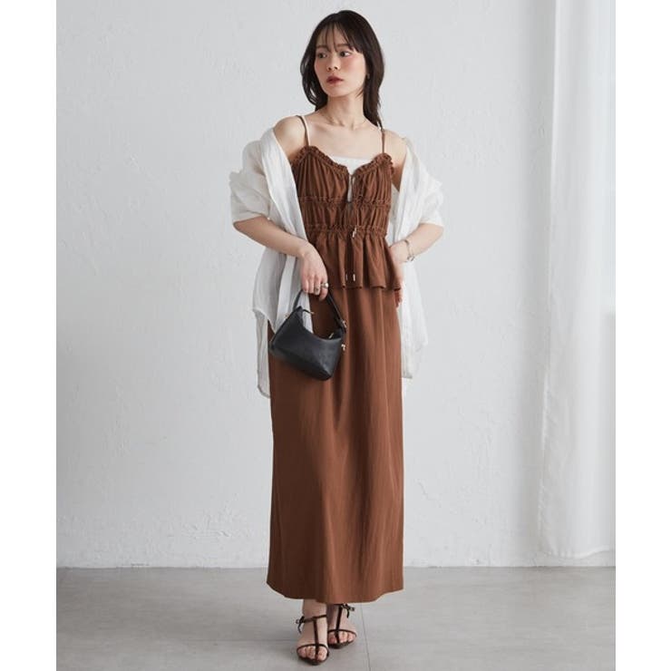 リボンギャザーペプラムナローワンピース | RANAN | 詳細画像39 