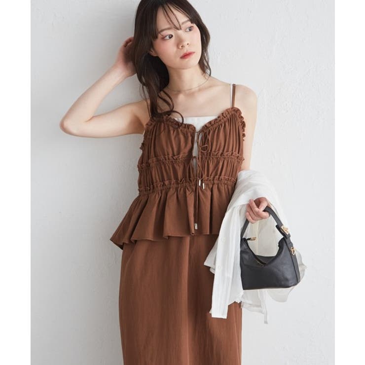 リボンギャザーペプラムナローワンピース | RANAN | 詳細画像41 