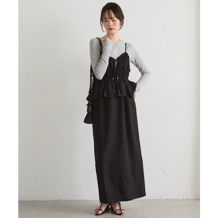 リボンギャザーペプラムナローワンピース | RANAN | 詳細画像5 