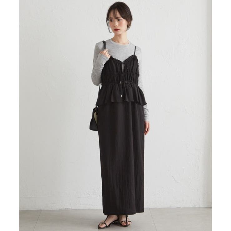 リボンギャザーペプラムナローワンピース | RANAN | 詳細画像6 