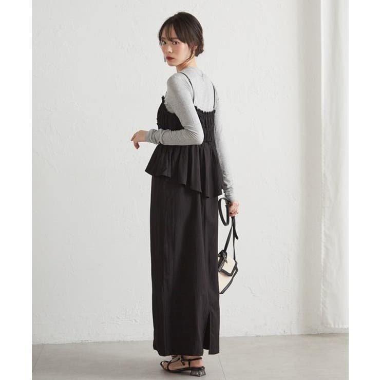 リボンギャザーペプラムナローワンピース | RANAN | 詳細画像8 