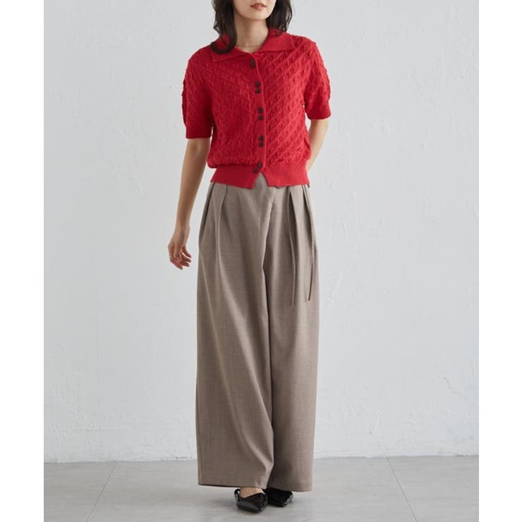 透かし柄サマーニットポロカーディガン | RANAN | 詳細画像23 