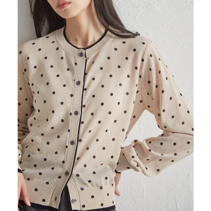 レイヤード風バイカラーシアーカーディガン | RANAN | 詳細画像1 