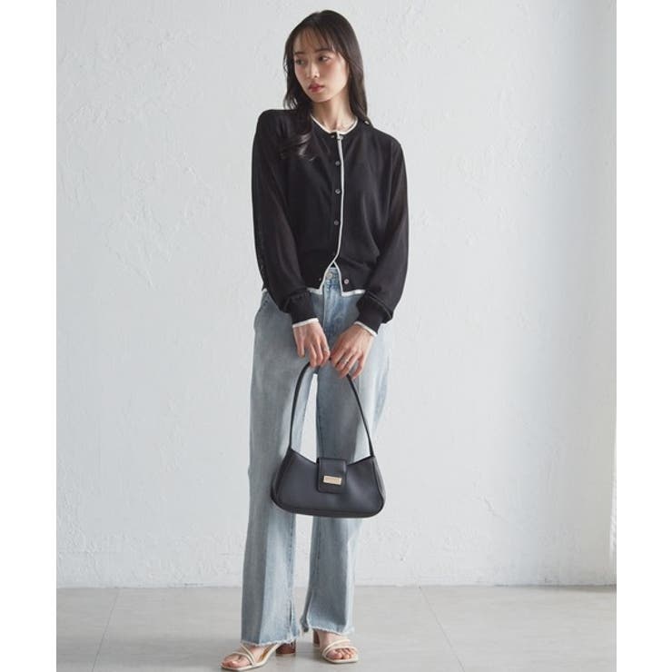 レイヤード風バイカラーシアーカーディガン | RANAN | 詳細画像18 