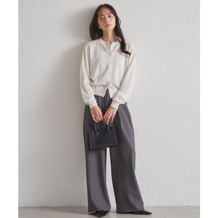 レイヤード風バイカラーシアーカーディガン | RANAN | 詳細画像27 