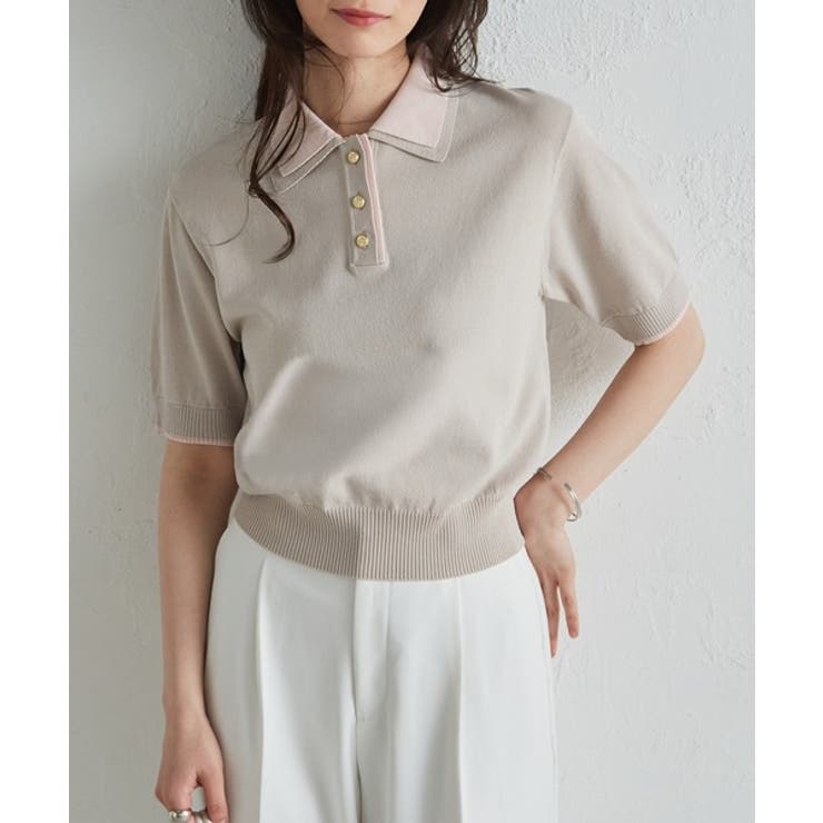 ダブルカラーポロニット | RANAN | 詳細画像11 