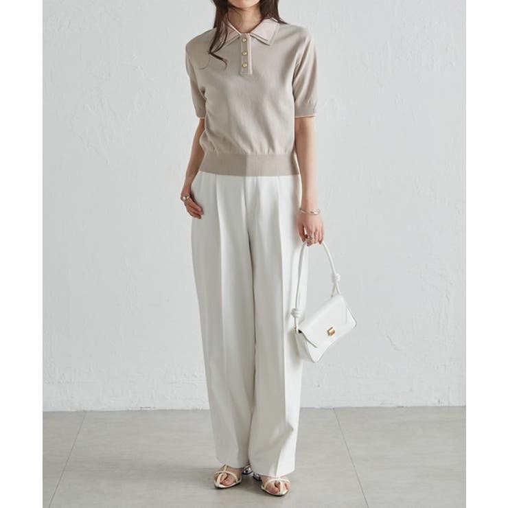 ダブルカラーポロニット | RANAN | 詳細画像16 