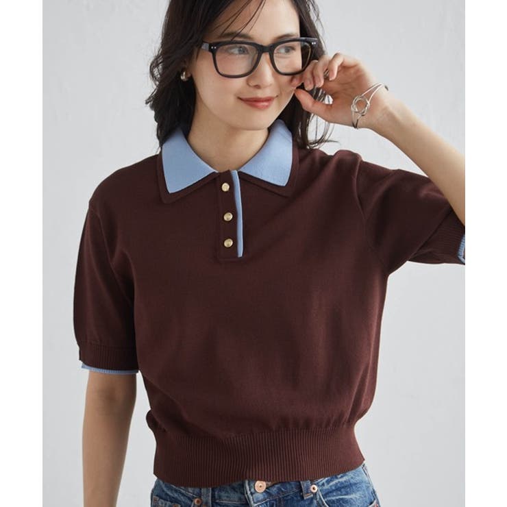 ダブルカラーポロニット | RANAN | 詳細画像18 