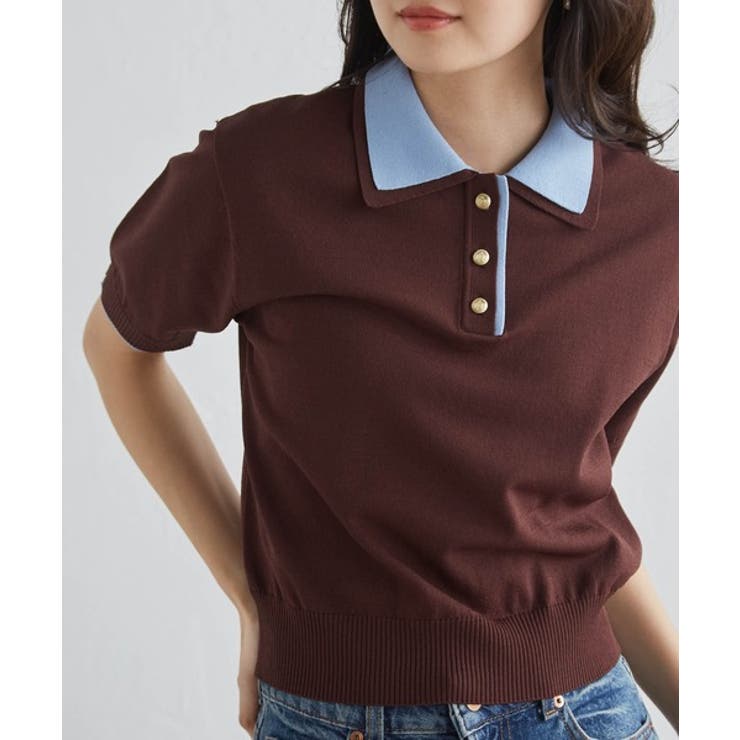 ダブルカラーポロニット | RANAN | 詳細画像19 