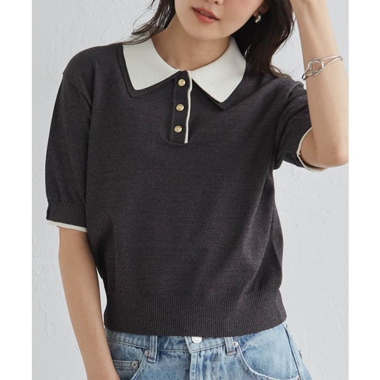 ダブルカラーポロニット | RANAN | 詳細画像2 