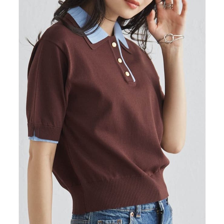 ダブルカラーポロニット | RANAN | 詳細画像20 