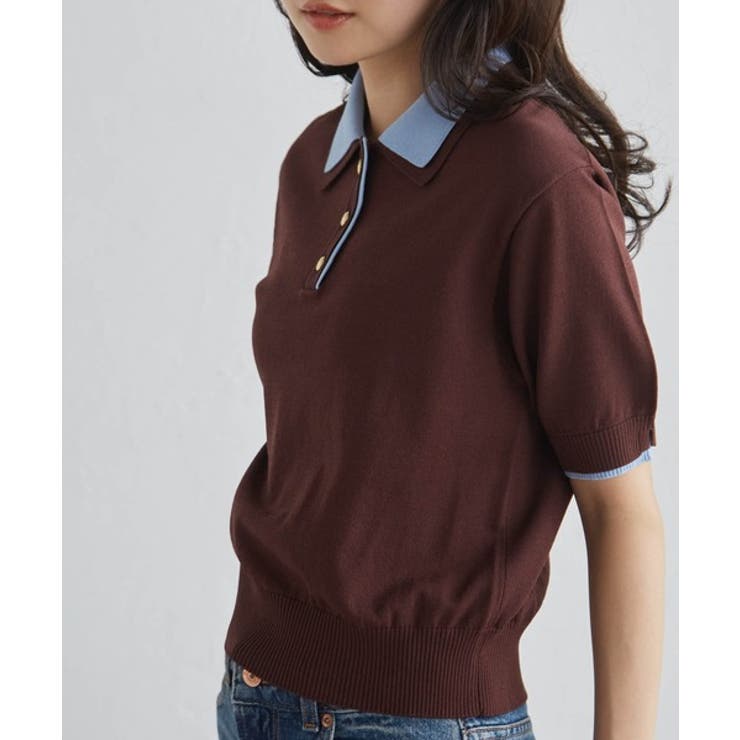 ダブルカラーポロニット | RANAN | 詳細画像21 