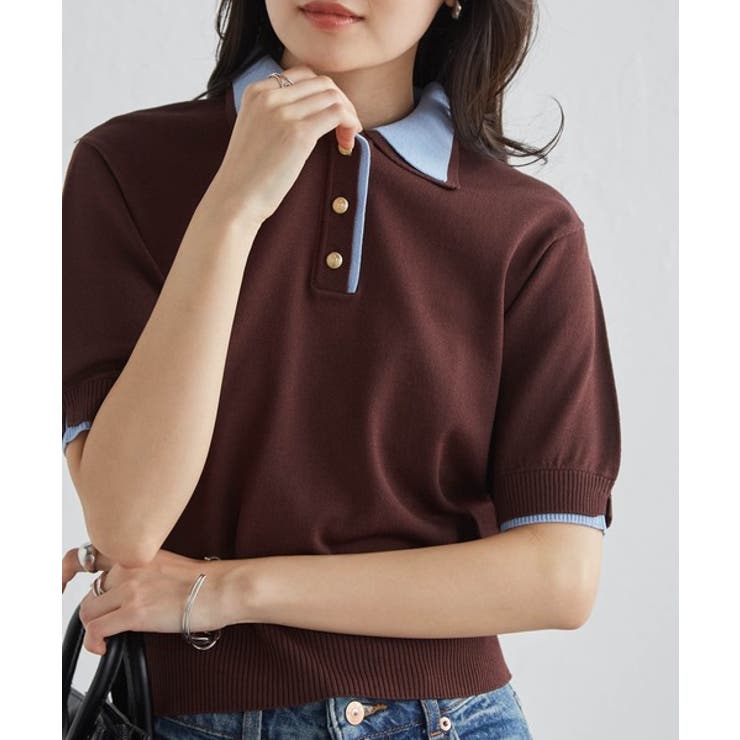 ダブルカラーポロニット | RANAN | 詳細画像22 