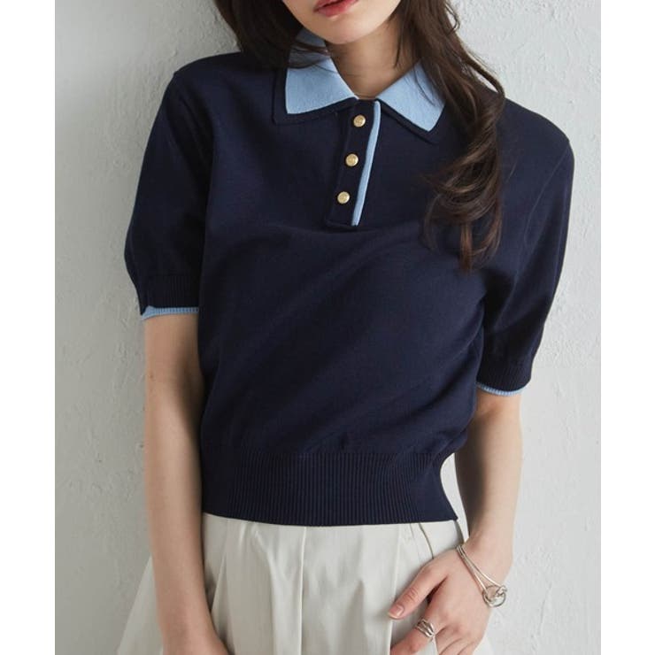 ダブルカラーポロニット | RANAN | 詳細画像25 