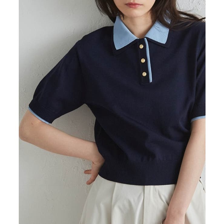 ダブルカラーポロニット | RANAN | 詳細画像27 