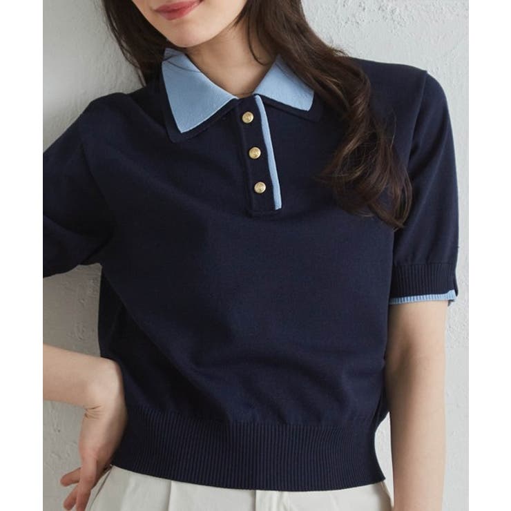 ダブルカラーポロニット | RANAN | 詳細画像28 