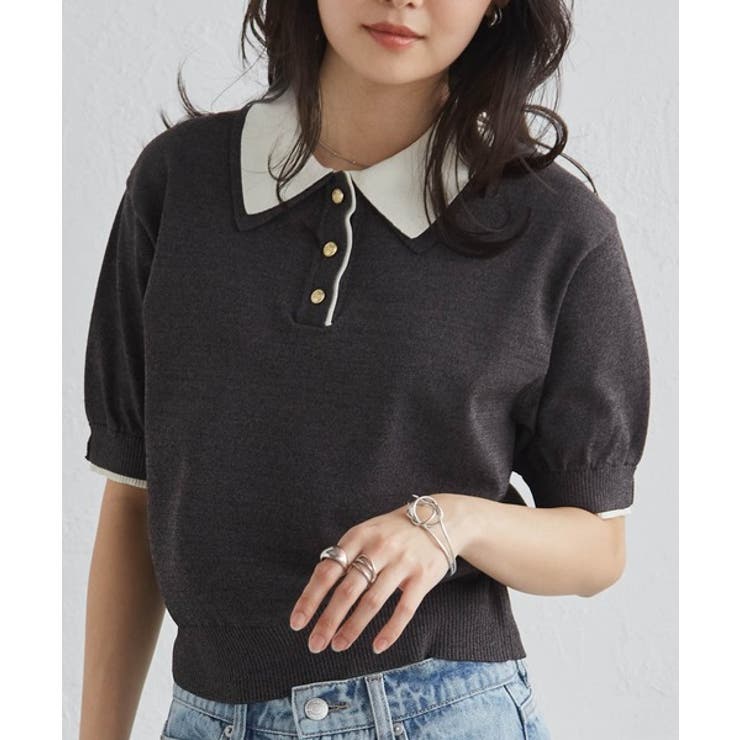 ダブルカラーポロニット | RANAN | 詳細画像3 