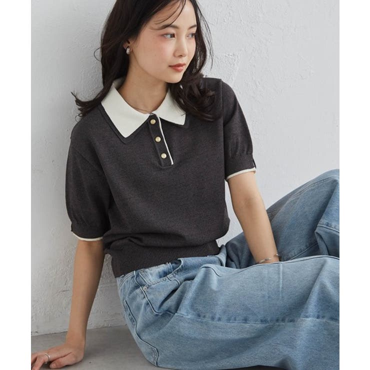 ダブルカラーポロニット | RANAN | 詳細画像5 