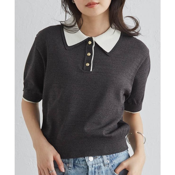 ダブルカラーポロニット | RANAN | 詳細画像7 