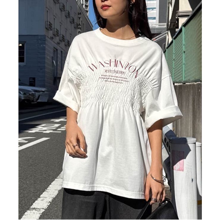 多機能シャーリングプリントTシャツ | RANAN | 詳細画像2 