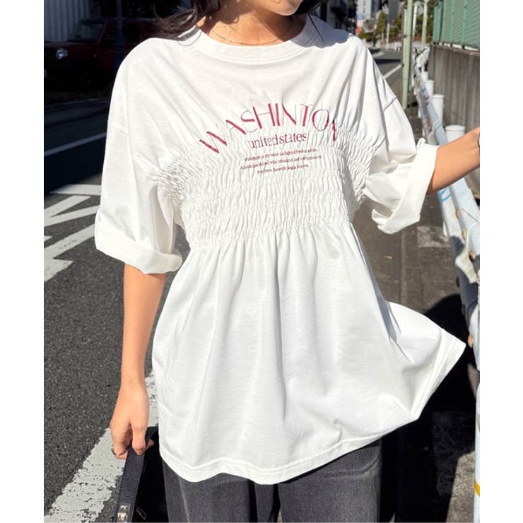 多機能シャーリングプリントTシャツ | RANAN | 詳細画像3 