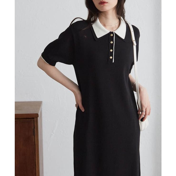 ダブルカラーポロニットワンピース | RANAN | 詳細画像10 