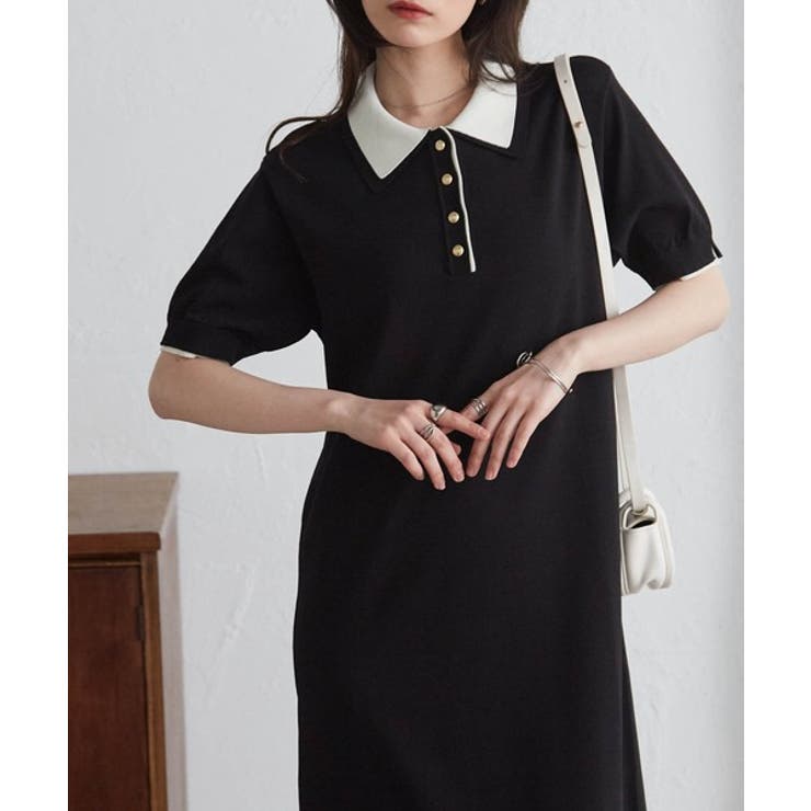 ダブルカラーポロニットワンピース | RANAN | 詳細画像11 