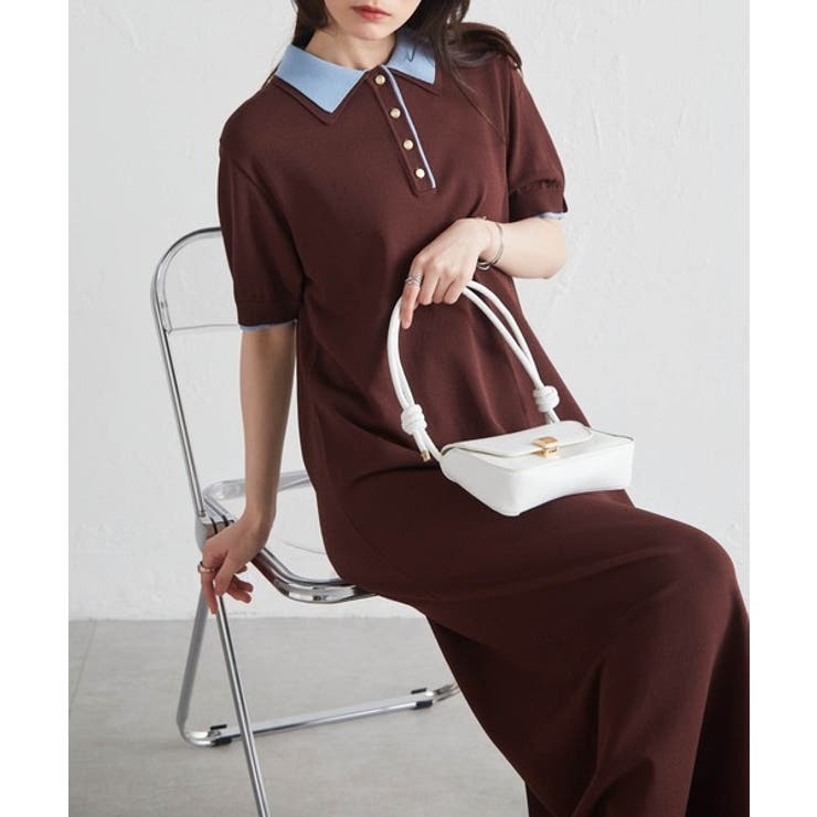 ダブルカラーポロニットワンピース | RANAN | 詳細画像17 