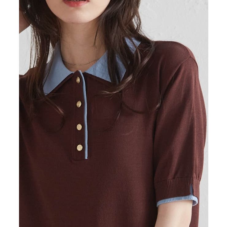 ダブルカラーポロニットワンピース | RANAN | 詳細画像18 