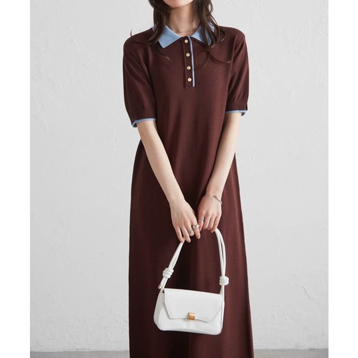 ダブルカラーポロニットワンピース | RANAN | 詳細画像19 