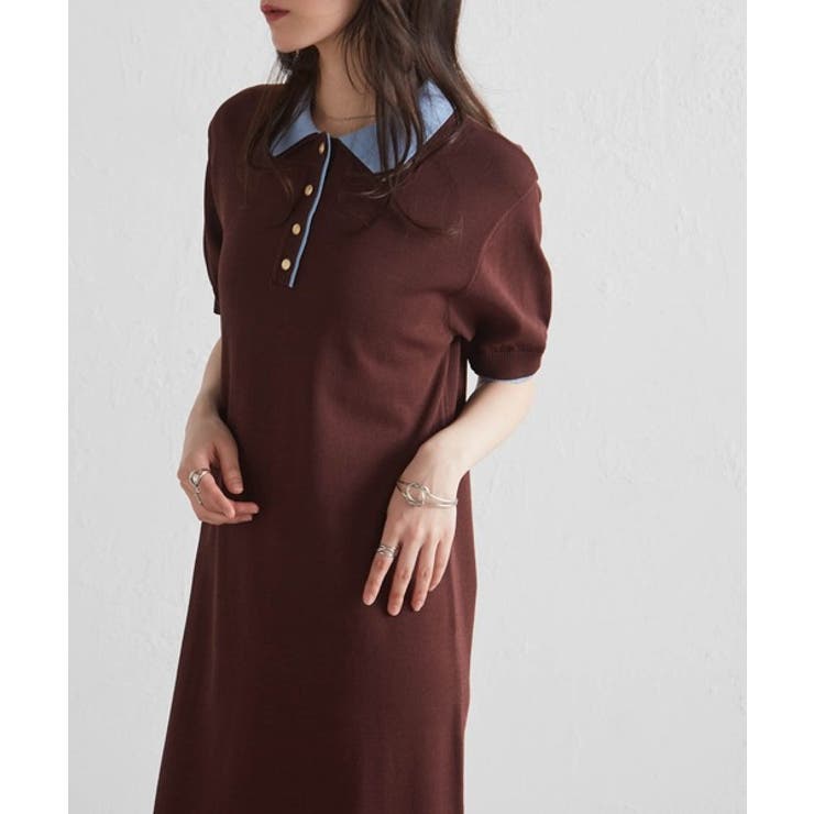 ダブルカラーポロニットワンピース | RANAN | 詳細画像20 