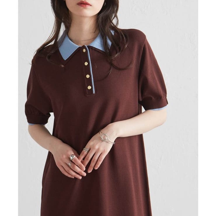 ダブルカラーポロニットワンピース | RANAN | 詳細画像21 