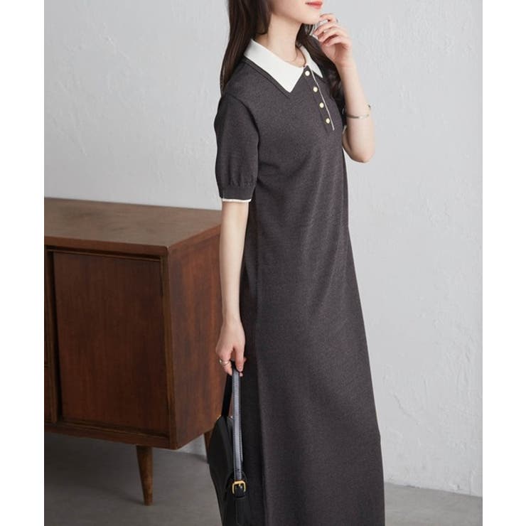 ダブルカラーポロニットワンピース | RANAN | 詳細画像6 