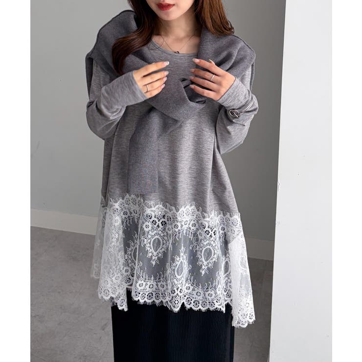 イレヘムレースドッキングロングTシャツ | RANAN | 詳細画像19 