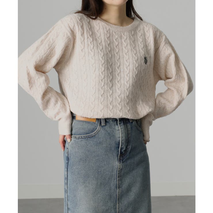 ＜ＵＳＰ＞ワンポイントケーブルニット | RANAN | 詳細画像10 