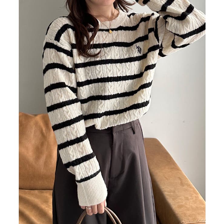 ＜ＵＳＰ＞ワンポイントケーブルニット | RANAN | 詳細画像14 