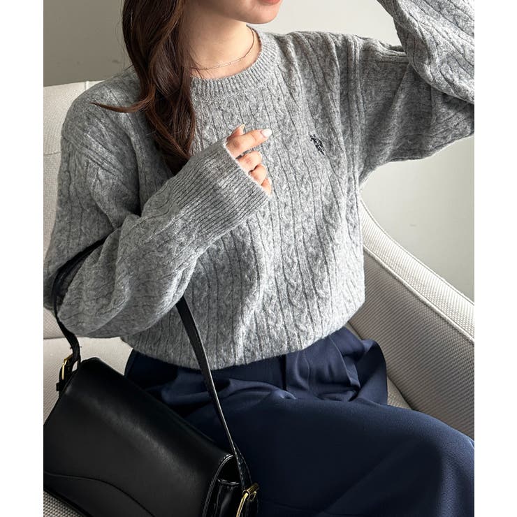 ＜ＵＳＰ＞ワンポイントケーブルニット | RANAN | 詳細画像16 