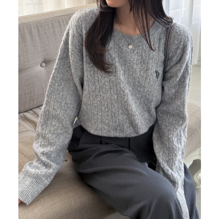 ＜ＵＳＰ＞ワンポイントケーブルニット | RANAN | 詳細画像17 