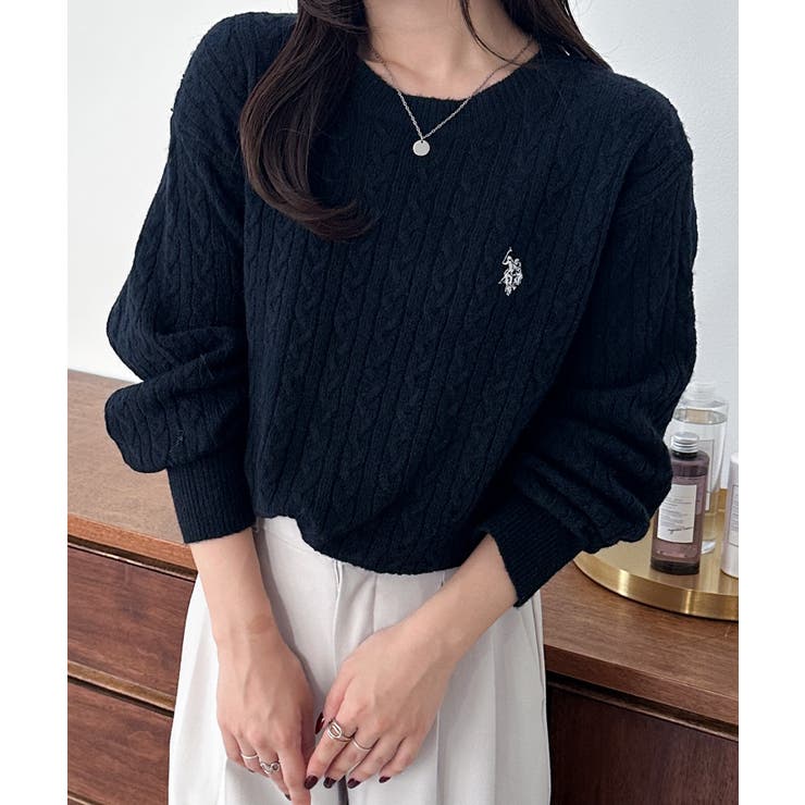 ＜ＵＳＰ＞ワンポイントケーブルニット | RANAN | 詳細画像22 