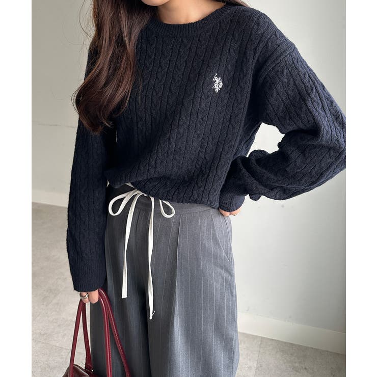 ＜ＵＳＰ＞ワンポイントケーブルニット | RANAN | 詳細画像25 